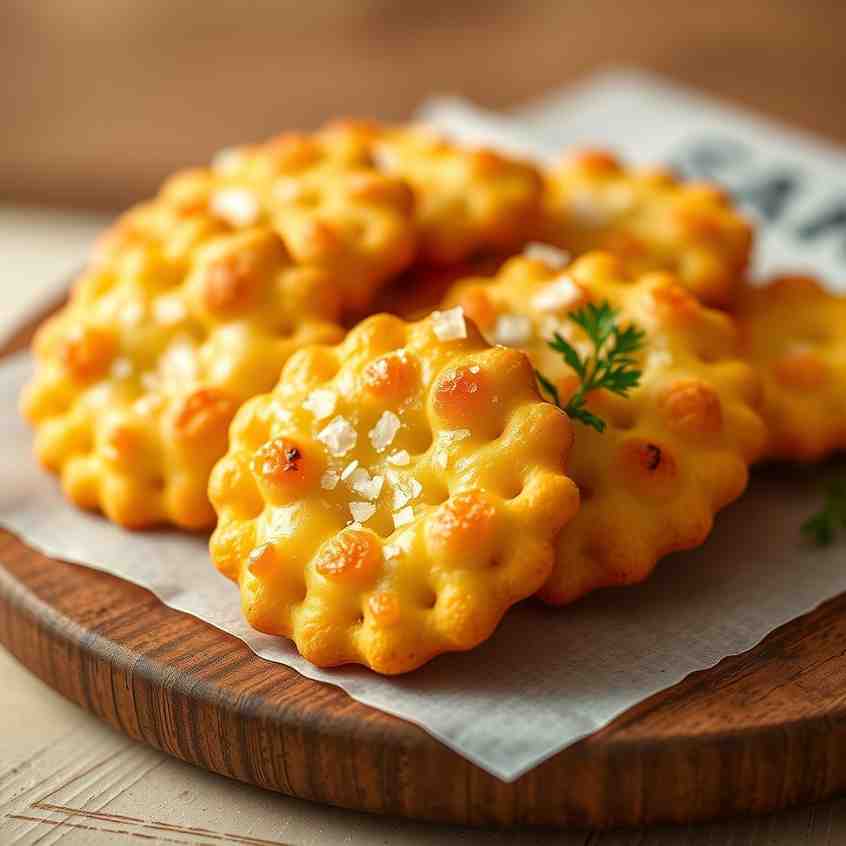 Crispy Homemade Cheese Crackers - New Snack